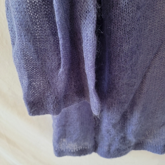 Victoria's Secret Blue Mohair Open Front Hooded Cardigan M/L Breathable Casual - Picture 8 of 10